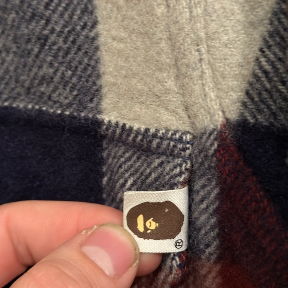 Vintage Bape Quarter-zip Flannel - Picture 3 of 8